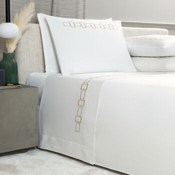 Bold Bicolor Embroidery Sheet Set
