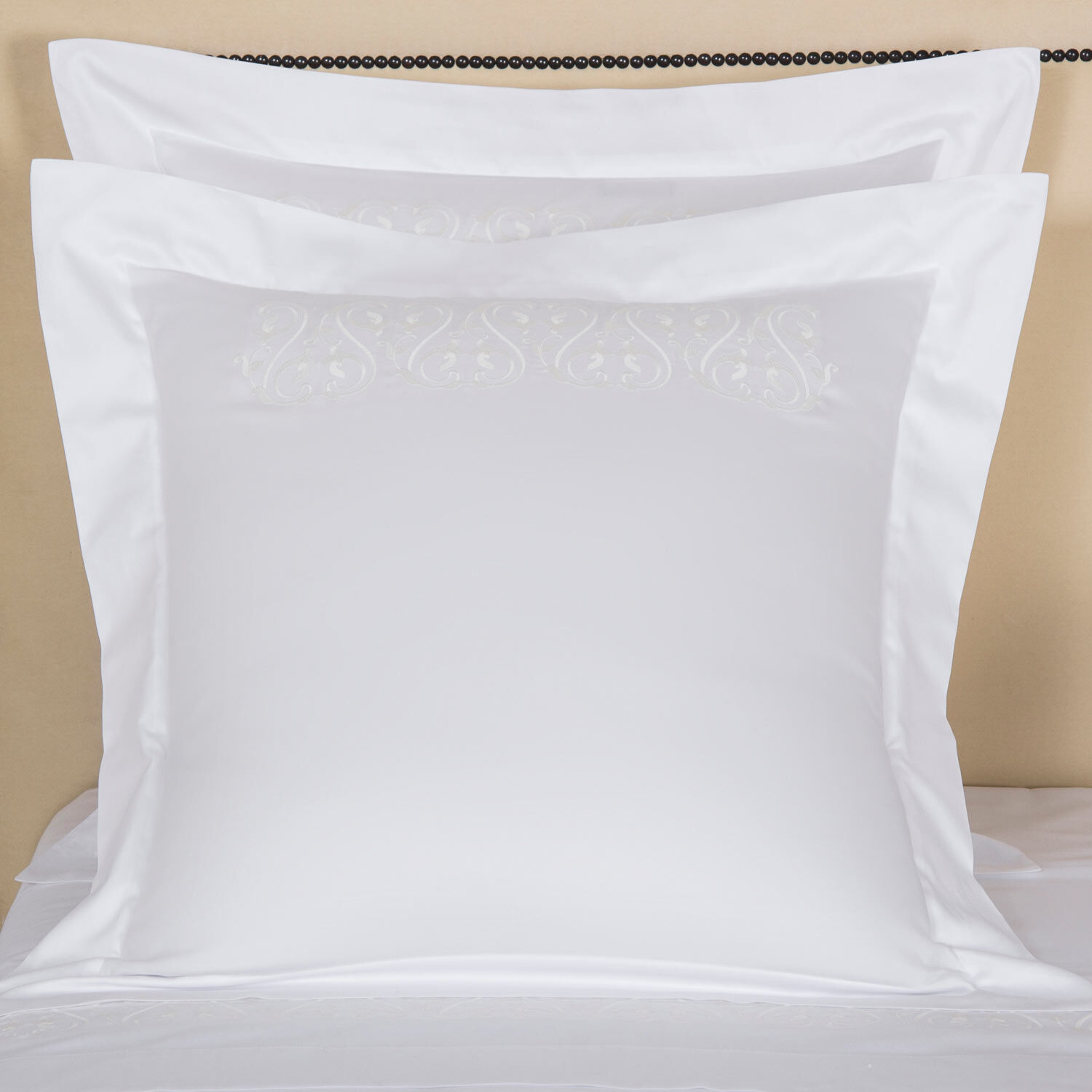 Ornate Medallion Embroidered Euro Sham Frette