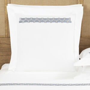 slide 1 Basket Weave Embroidery Euro Sham