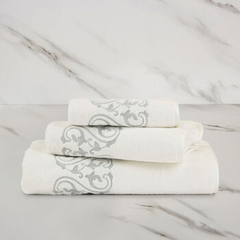 Ornate Medallion Embroidered Bath Towel