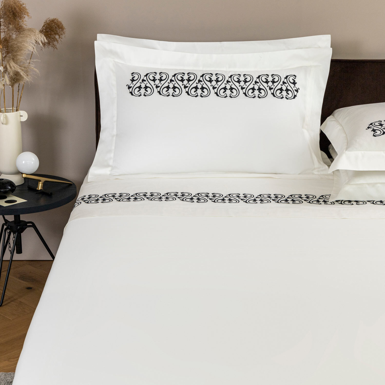 Ornate Medallion Embroidered Sheet Set