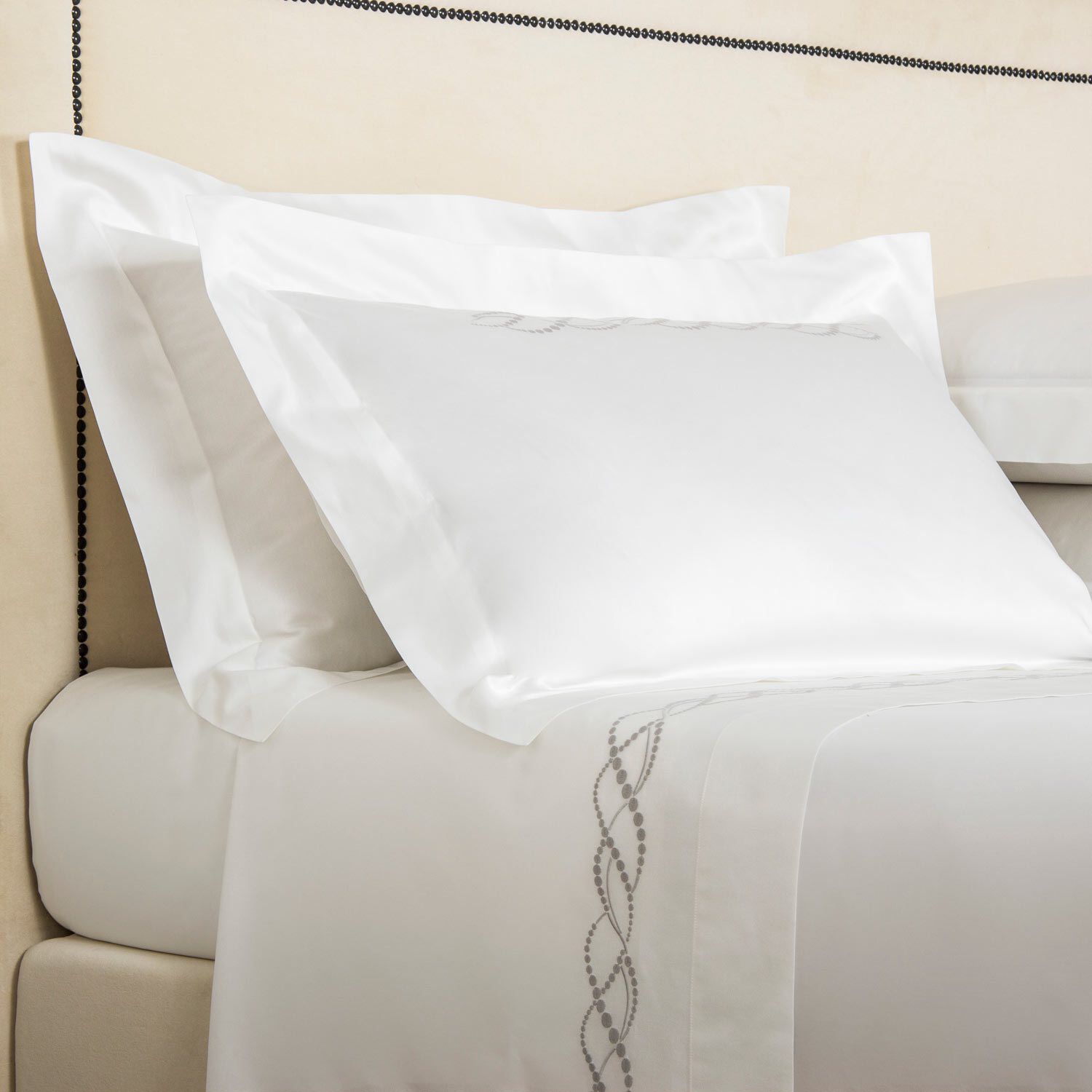 Pearls Embroidered Sham