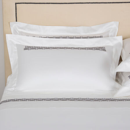 Basket Weave Embroidered Sham