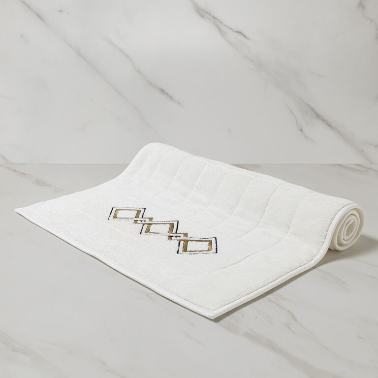slide 1 Twist Embroidery Bath Mat
