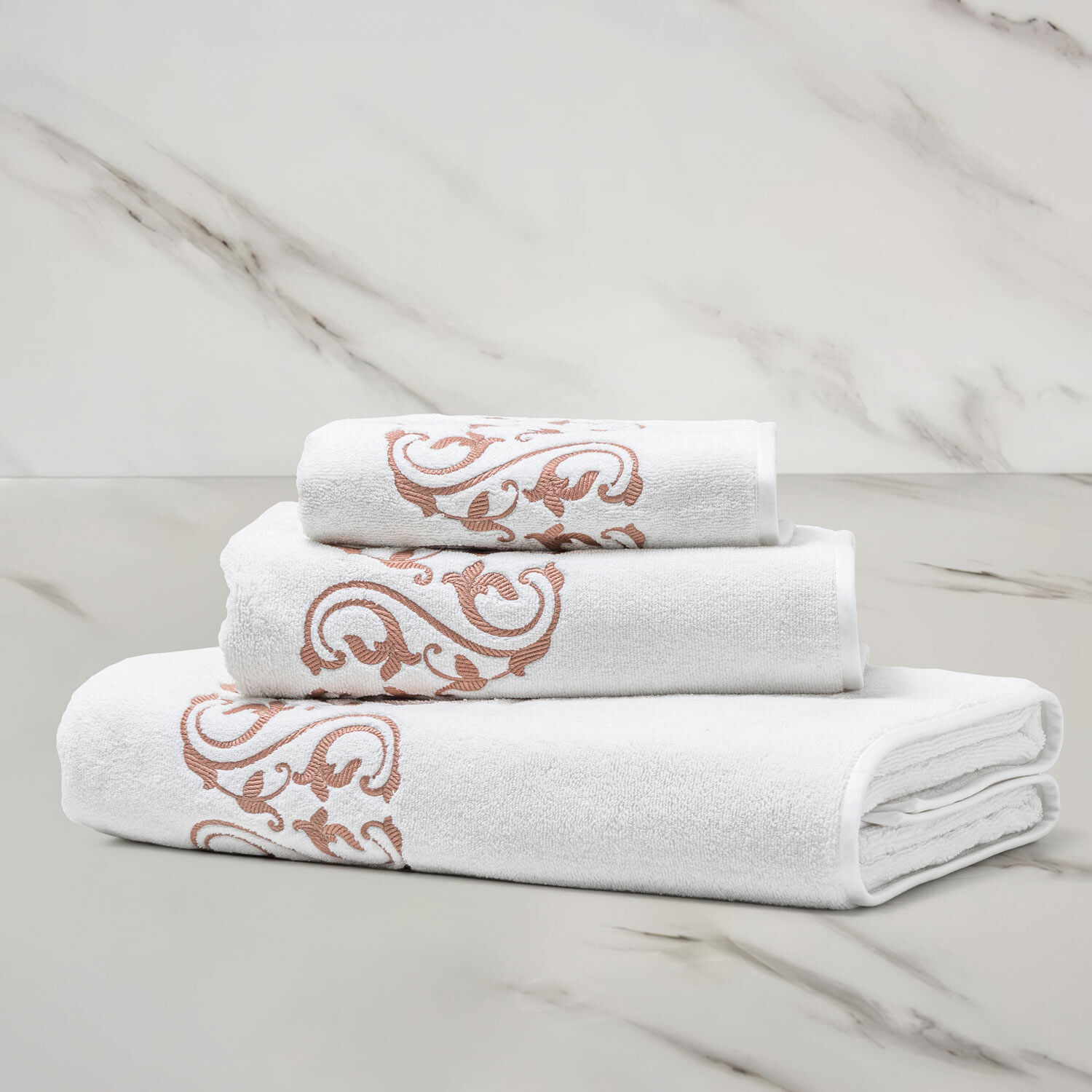 Ornate Medallion Embroidered Hand Towel