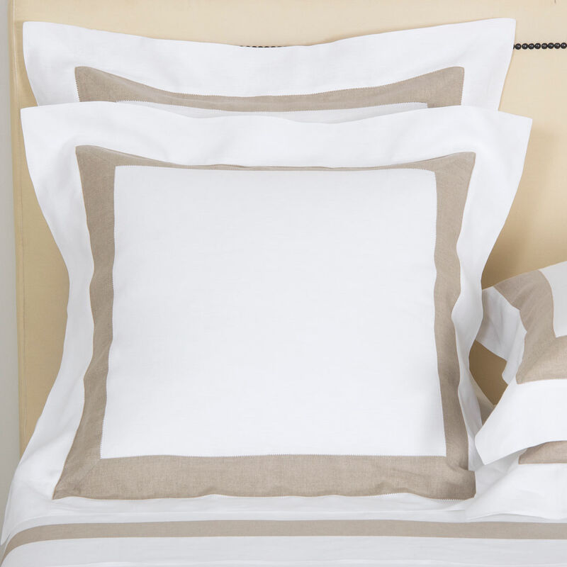 Purity Bicolore Linen Euro Sham Frette