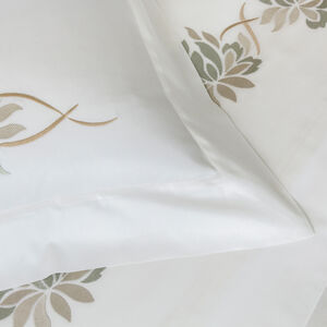 slide 3 Lotus Flower Embroidered Boudoir Sham