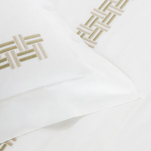 slide 3 Basket Weave Embroidery Duvet Cover Set