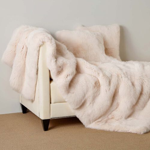 Luxury Fox Fur Decorative Pillow