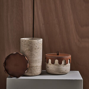 slide 5 Modernism Medium Travertine Pot