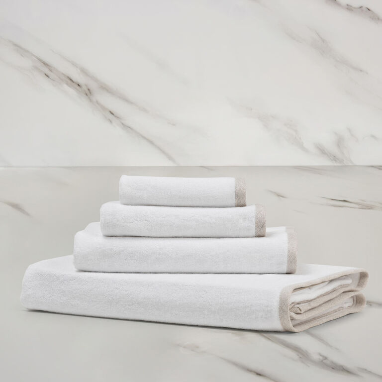 slide 1 Light Terry and Linen Crepe Bath Sheet