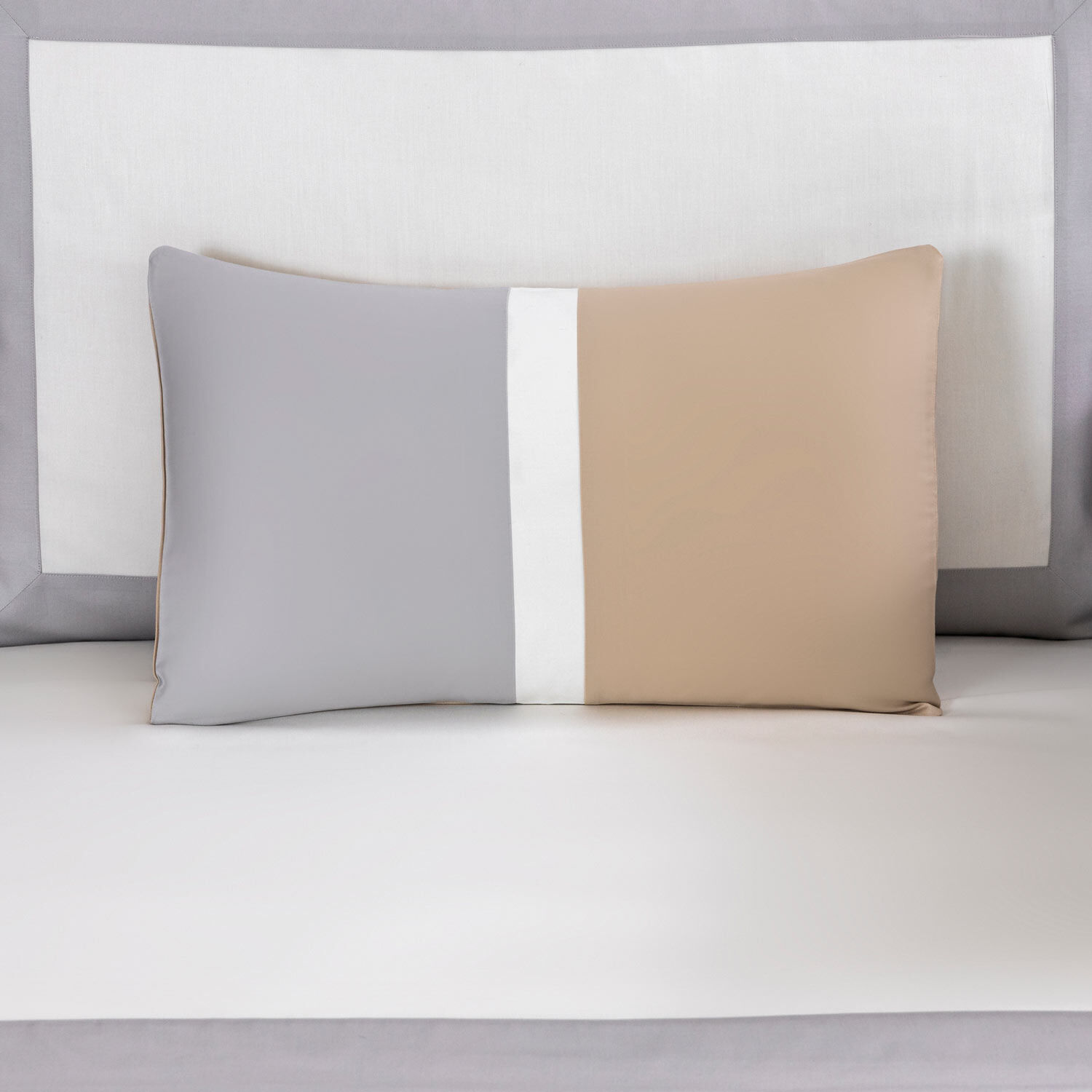 Frette Bold Boudoir Euro Sham Savage Beige Scoglio