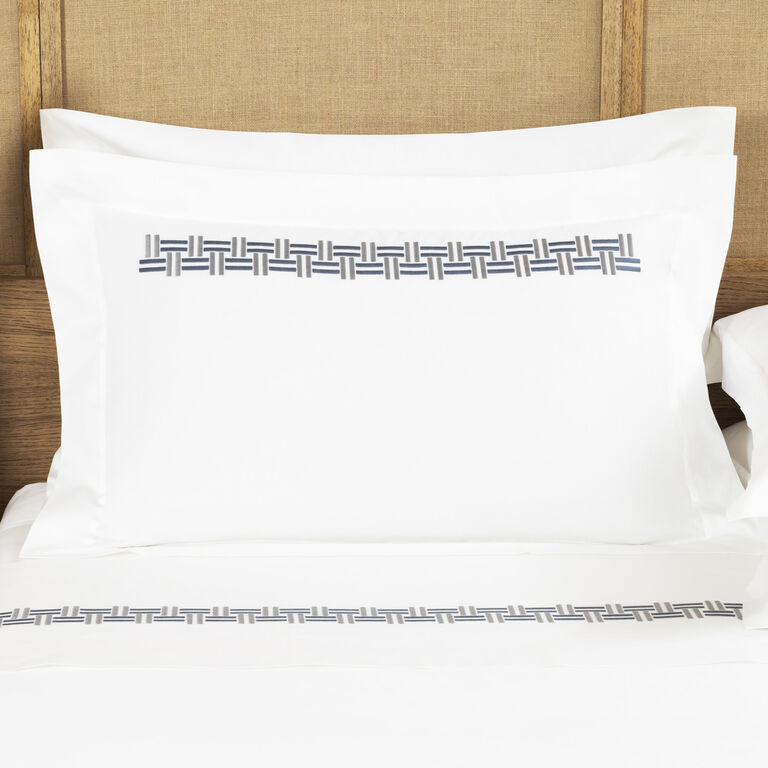 slide 1 Basket Weave Embroidery Sham