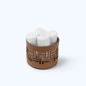 slide 3 Basket Weave Washcloth Vessel
