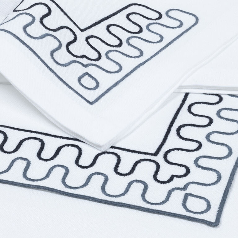 slide 4 Modernism Outline Placemat and Napkins Set