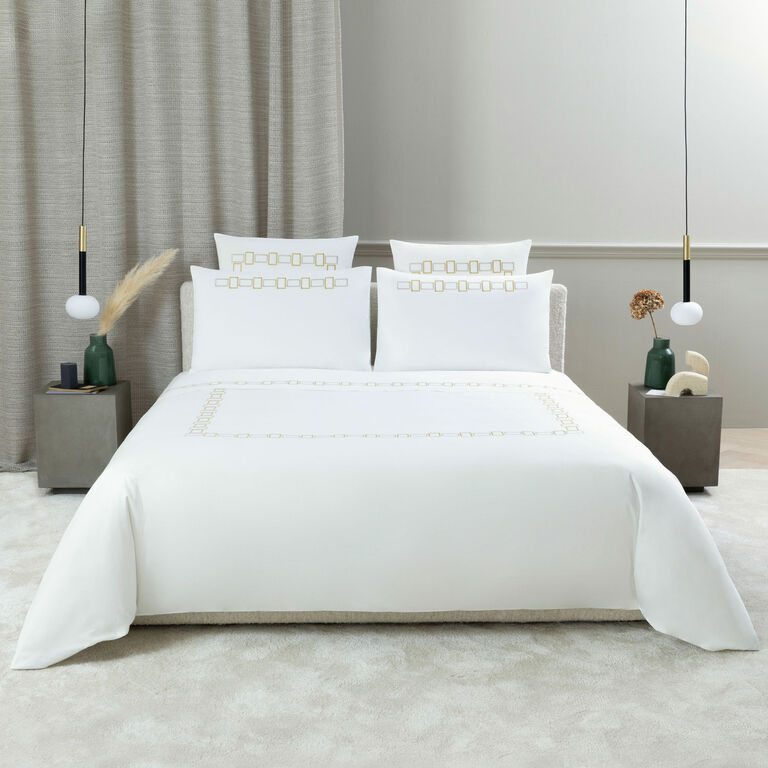 slide 4 Bold Bicolor Embroidery Euro Pillowcase