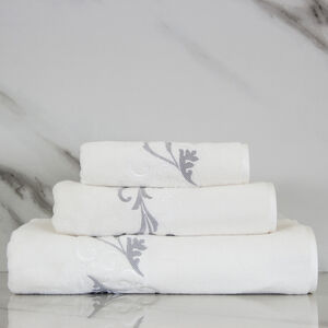 slide 1 Tracery Embroidered Bath Towel