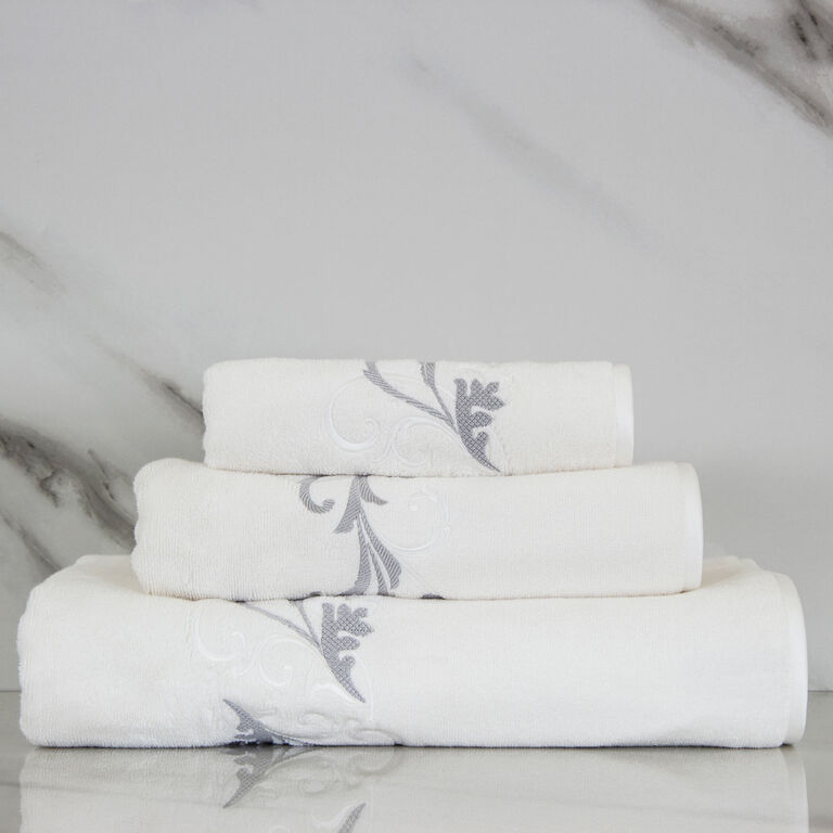 slide 1 Tracery Embroidered Bath Towel