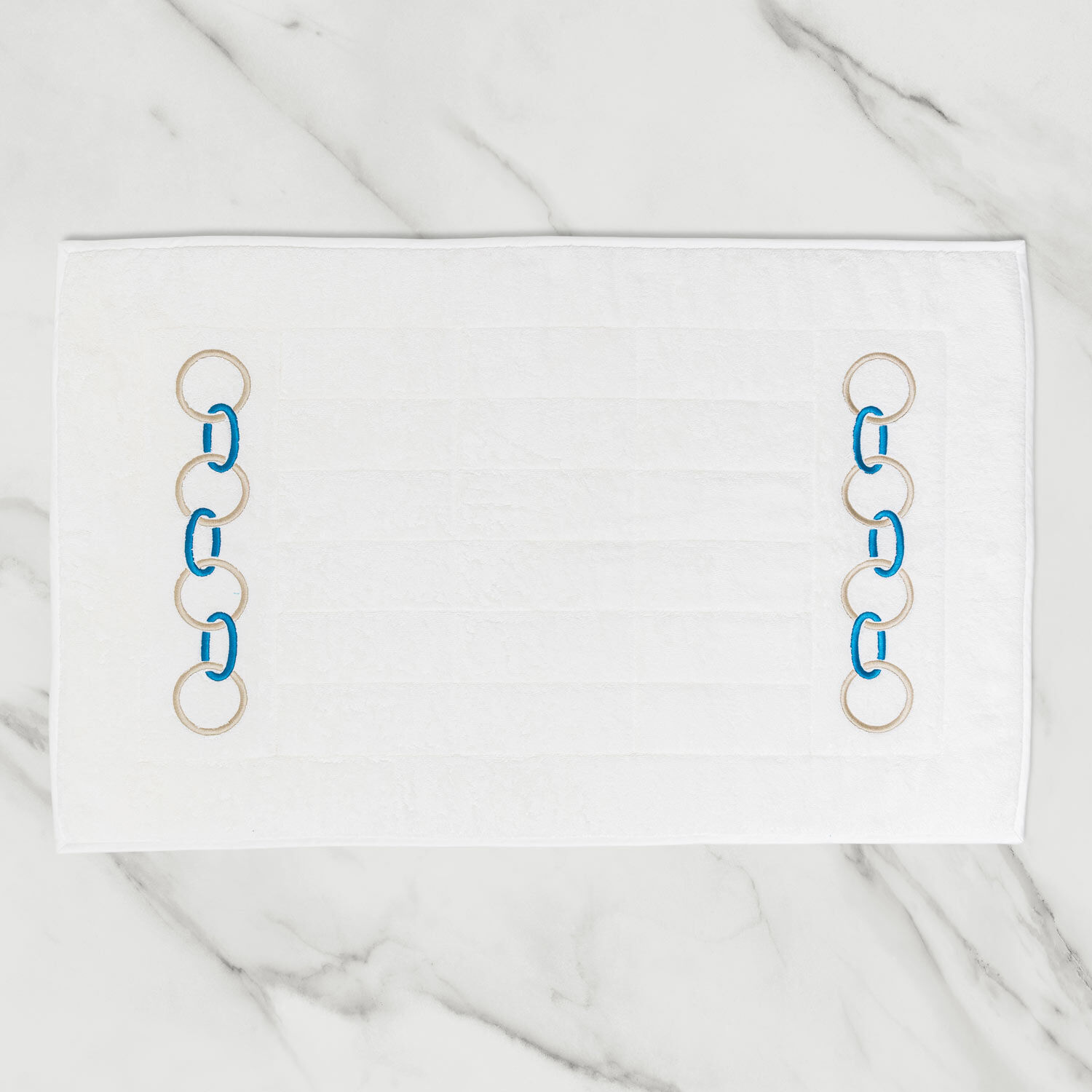 Embroidered bath mat shop