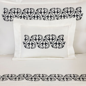 Ornate Medallion Embroidered Boudoir Sham