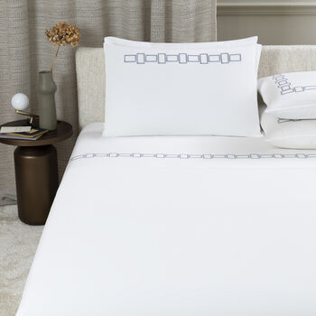 Bold Bicolor Embroidery Sheet Set