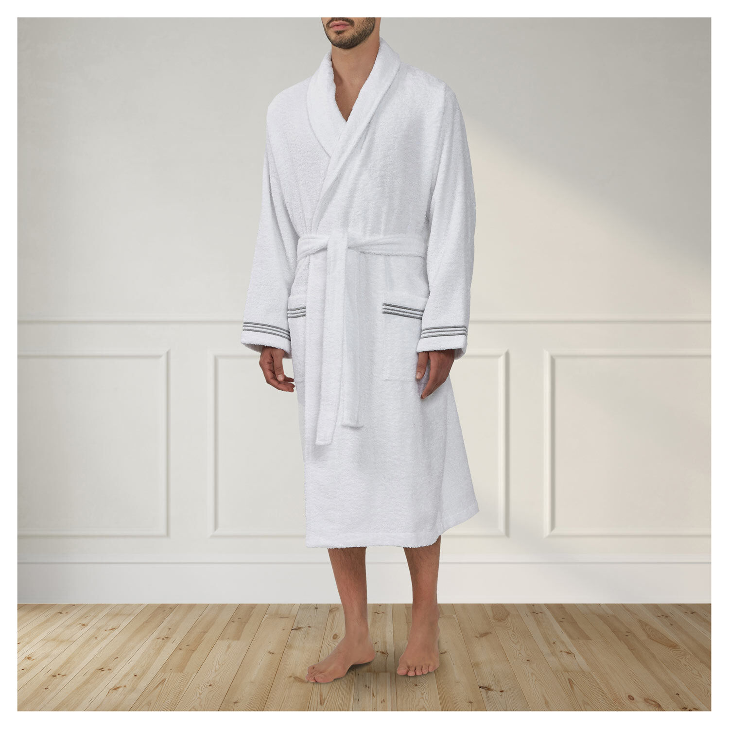 slide 2 Triplo Shawl Collar Bathrobe