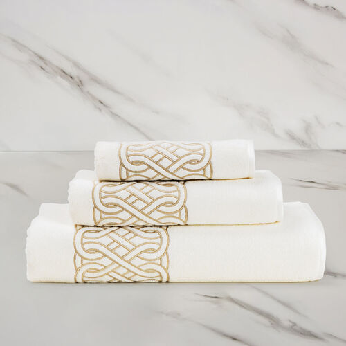 Auspicious Embroidered Hand Towel Frette