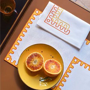 slide 1 Modernism Frame Placemat and Napkins Set