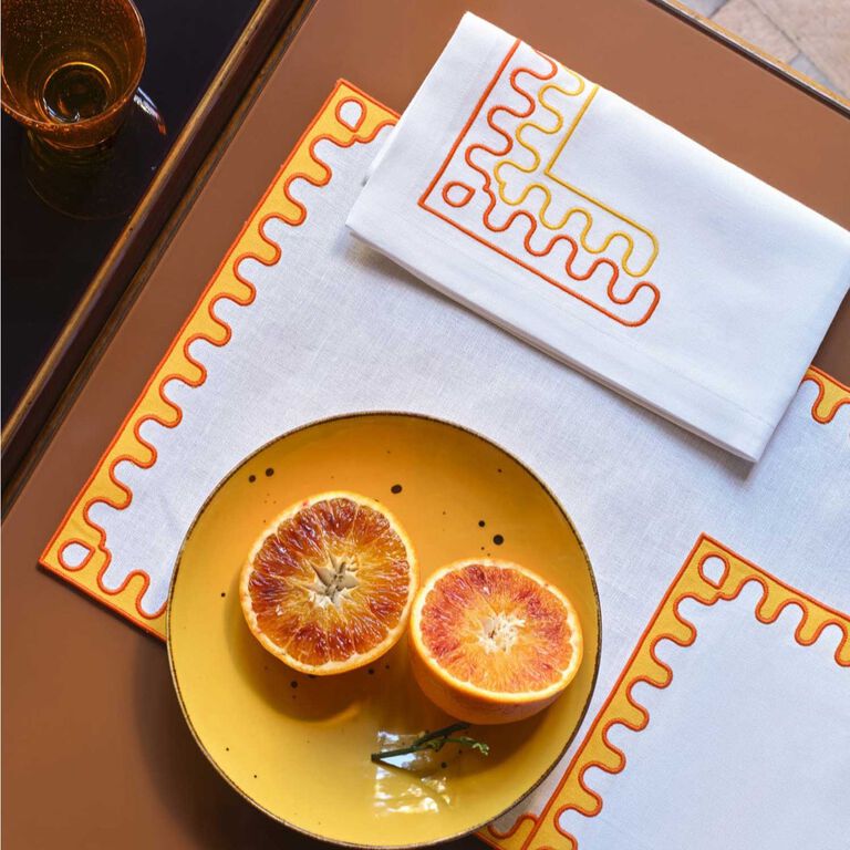 slide 1 Modernism Frame Placemat and Napkins Set