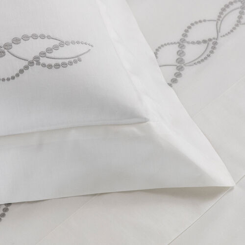 Pearls Embroidered Euro Sham