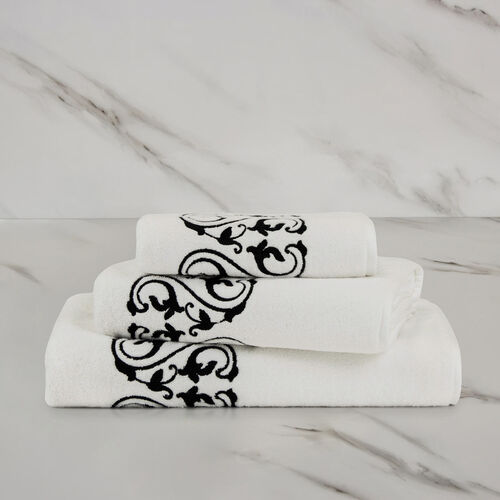 Ornate Medallion Embroidered Bath Towel