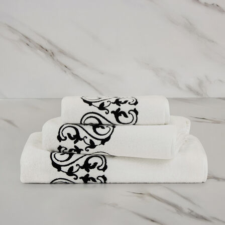 Ornate Medallion Embroidered Hand Towel