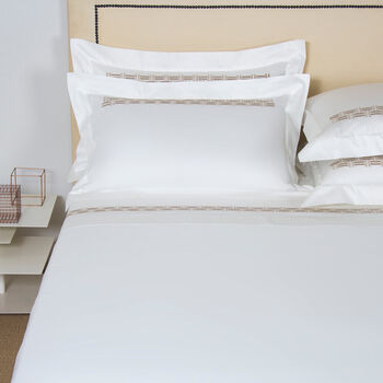 Basket Weave Embroidered Sheet Set