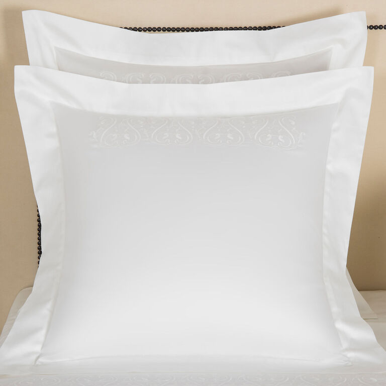 slide 1 Ornate Medallion Embroidered Euro Sham