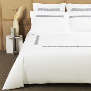 slide 1 Basket Weave Embroidery Duvet Cover