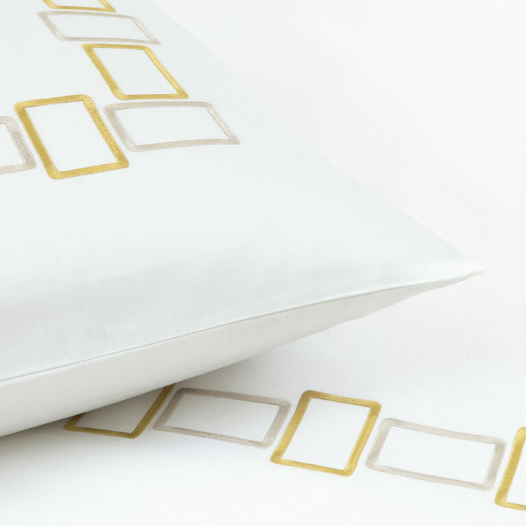 slide 3 Bold Bicolor Embroidery Euro Pillowcase