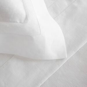 slide 3 Purity Doppio Ajour Linen Sheet Set