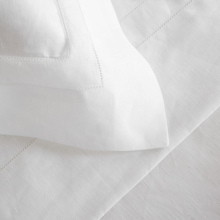 slide 3 Purity Doppio Ajour Linen Sheet Set
