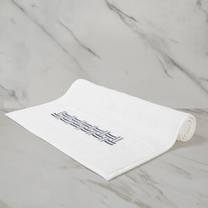slide 1 Basket Weave Embroidery Bath Mat