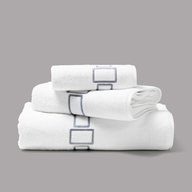 slide 3 Bold Bicolor Embroidery Bath Towel
