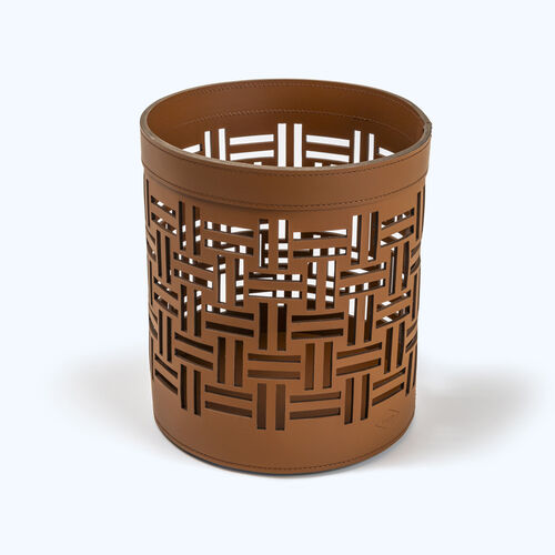Basket Weave Washcloth Bin