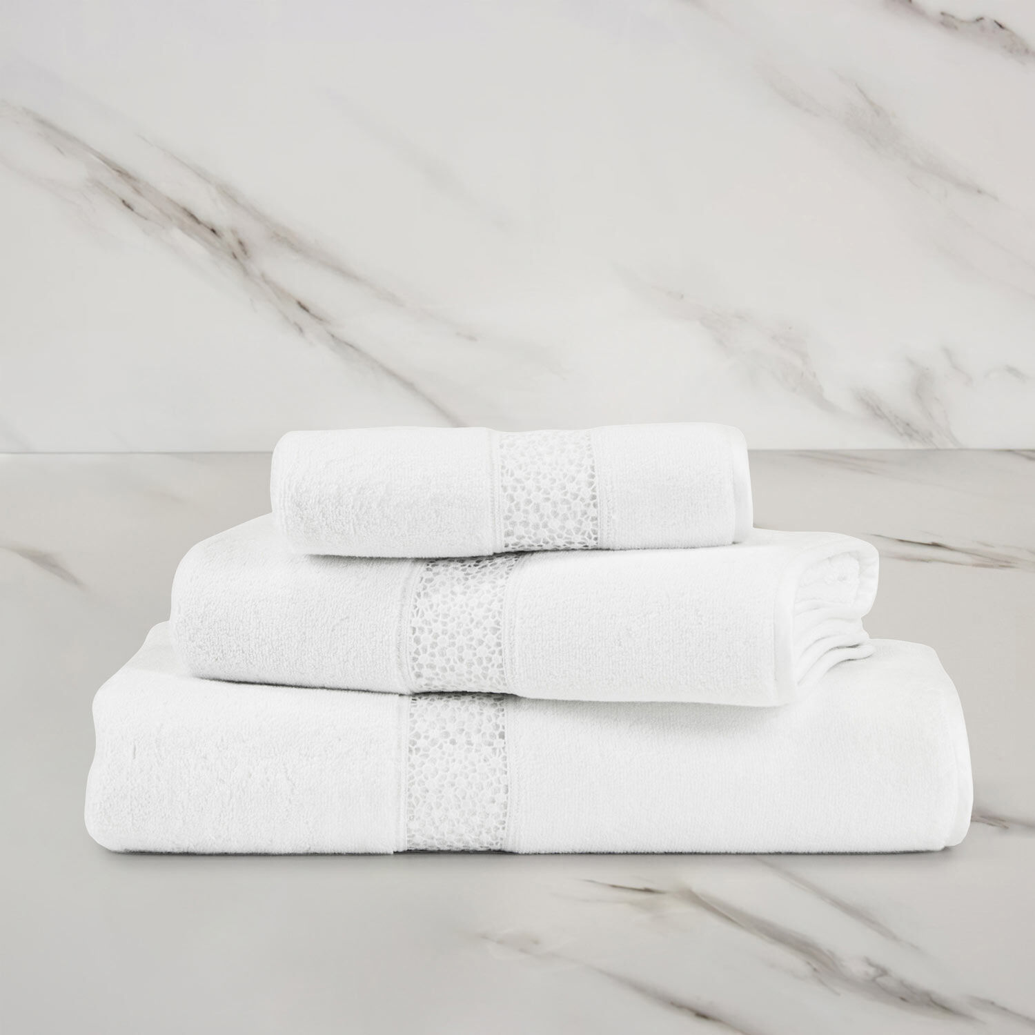 Cotton Terry Hand Towel - White - Home All