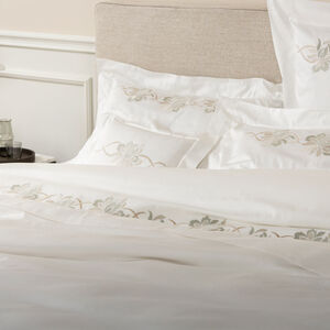slide 4 Lotus Flower Embroidered Boudoir Sham