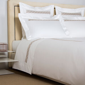 slide 2 Basket Weave Embroidered Duvet Cover