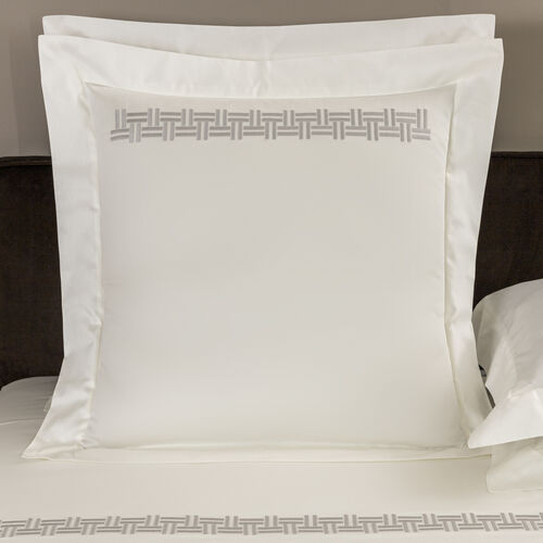 Basket Weave Embroidered Euro Sham