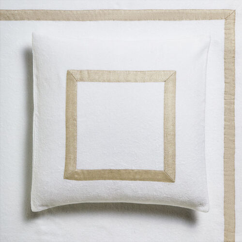 Light Terry and Linen Crepe Decorative Cushion
