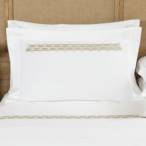 slide 1 Basket Weave Embroidery Sham
