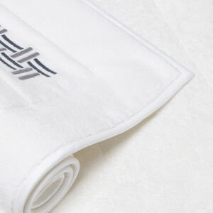 slide 3 Basket Weave Embroidery Bath Mat
