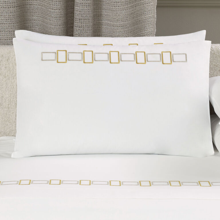 slide 1 Bold Bicolor Embroidery Pillowcase