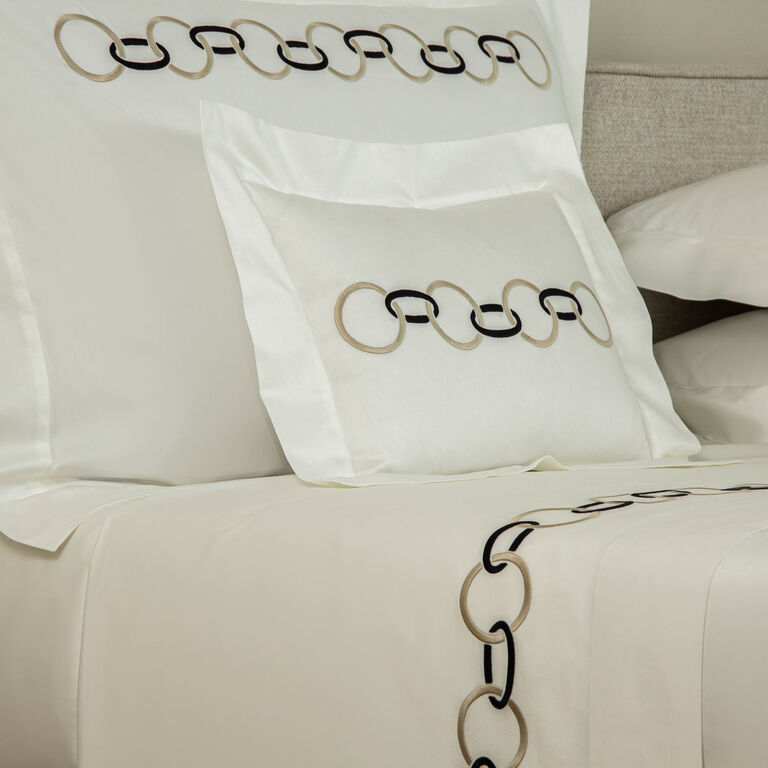 slide 2 Links Embroidered Boudoir Sham